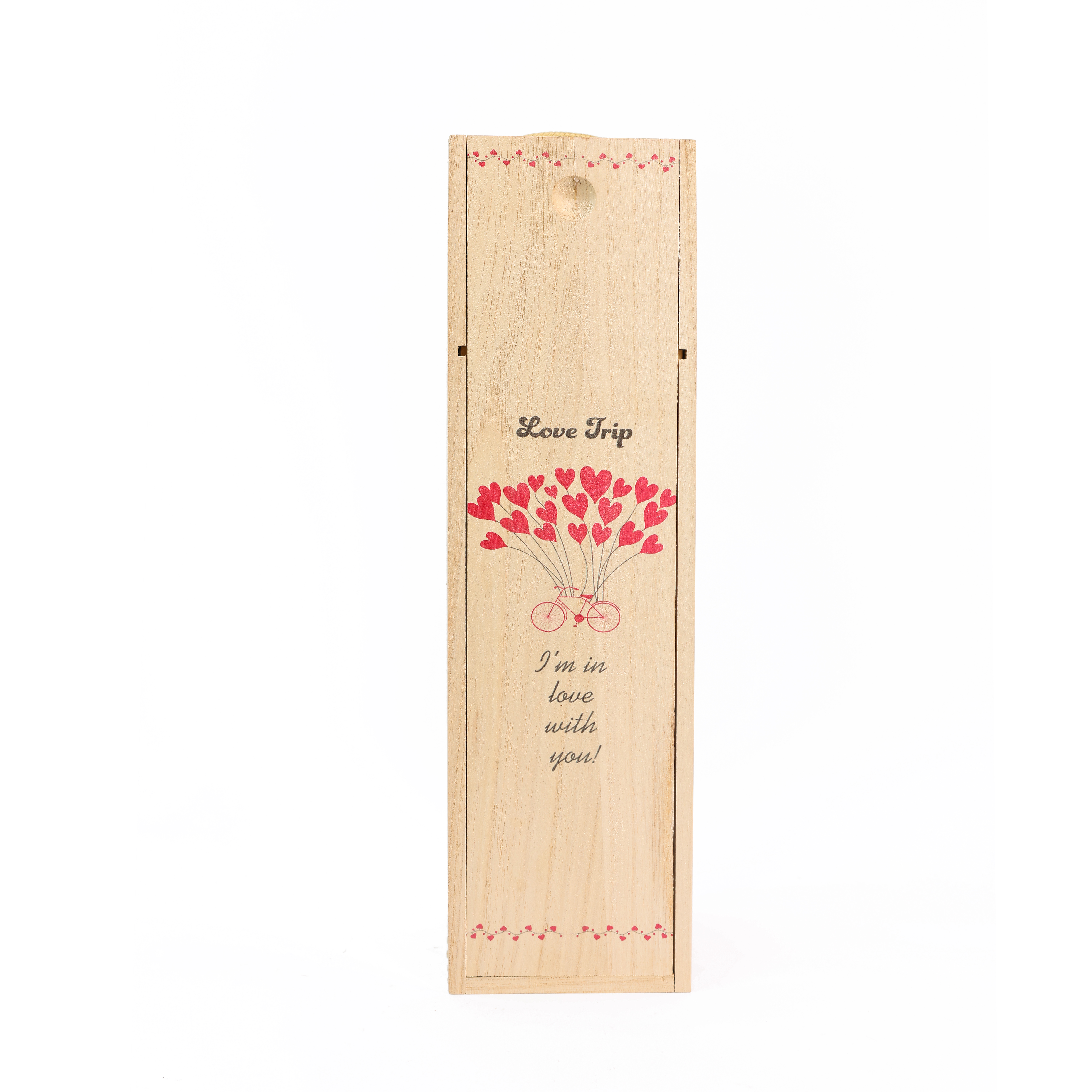 Valentine's Day Wooden Wine Box VALG0029